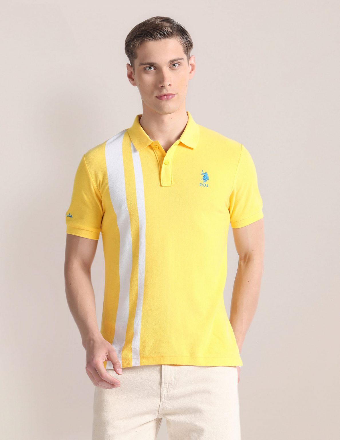 Vertical Stripe Cotton Polo Shirt - Go Global